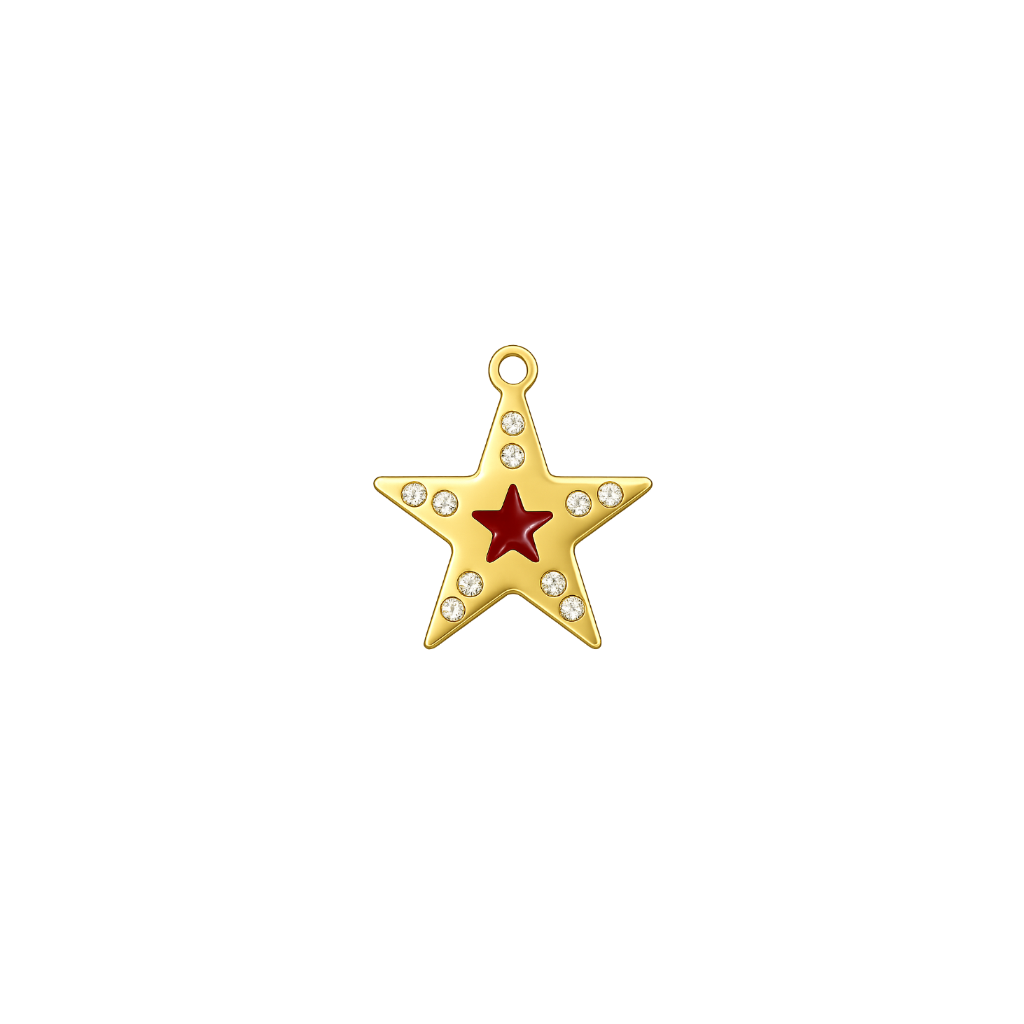 Red Star Charm