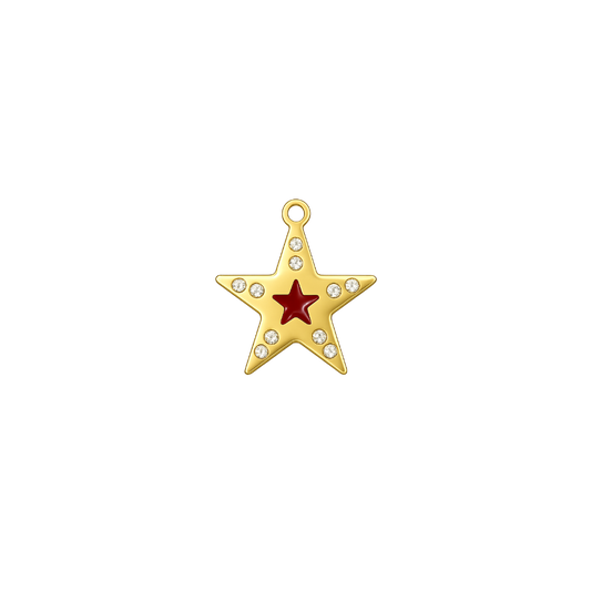 Red Star Charm