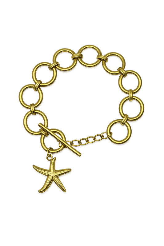Chunky Gold Starfish Bracelet